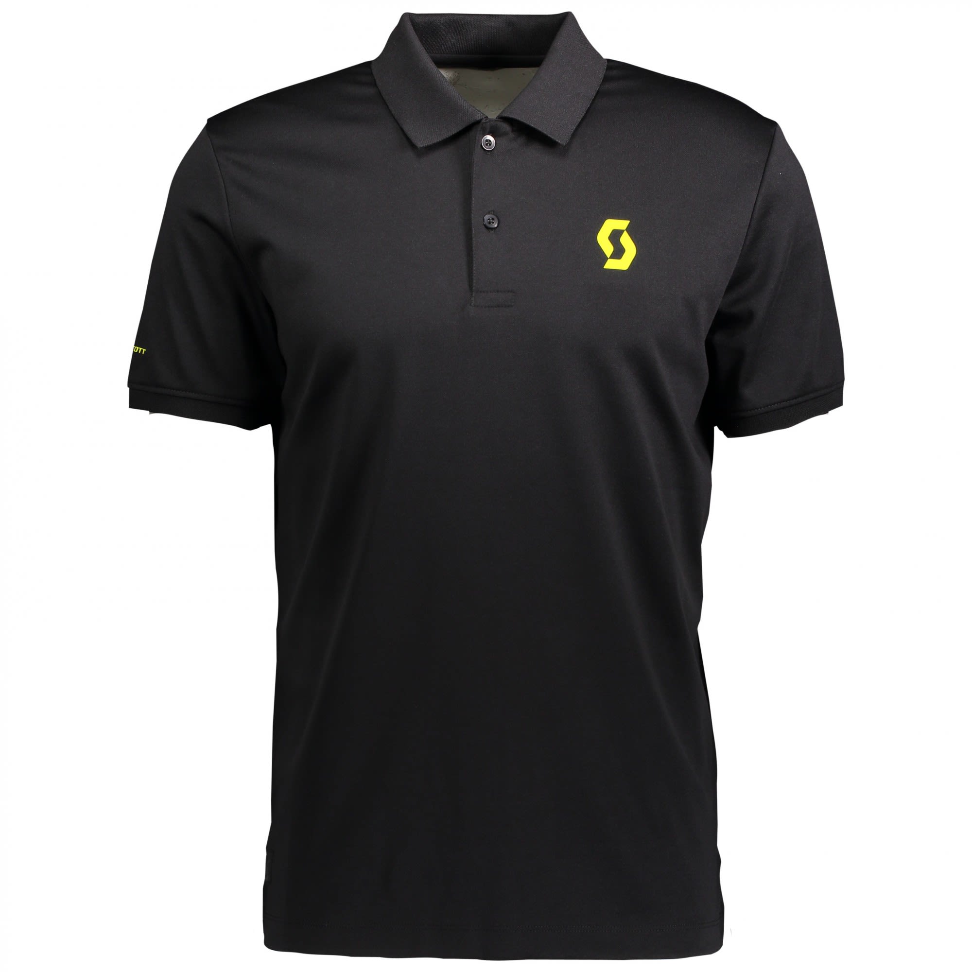 Scott Polo FT S-Sl Shirt Schwarz- Male Kurzarm-Polos- Grsse S - Farbe Black - Sulphur Yellow
