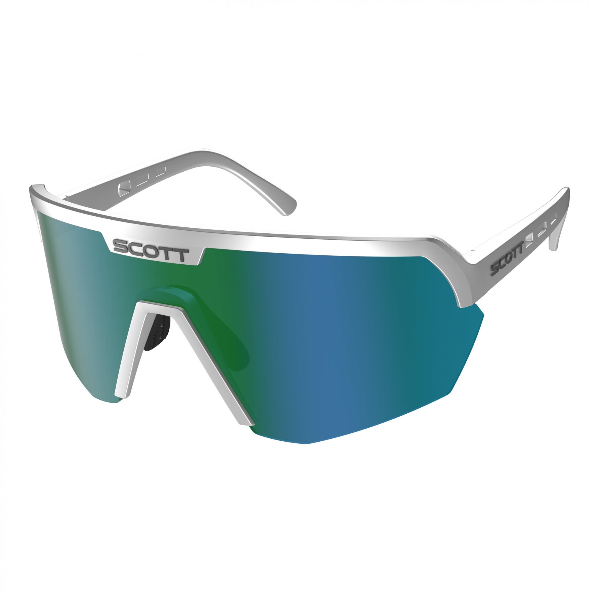 Scott Sport Shield Supersonic Edt- Sunglasses Grau - Grn- Fahrradbrillen- Grsse One Size - Farbe Silver - Green Chrome