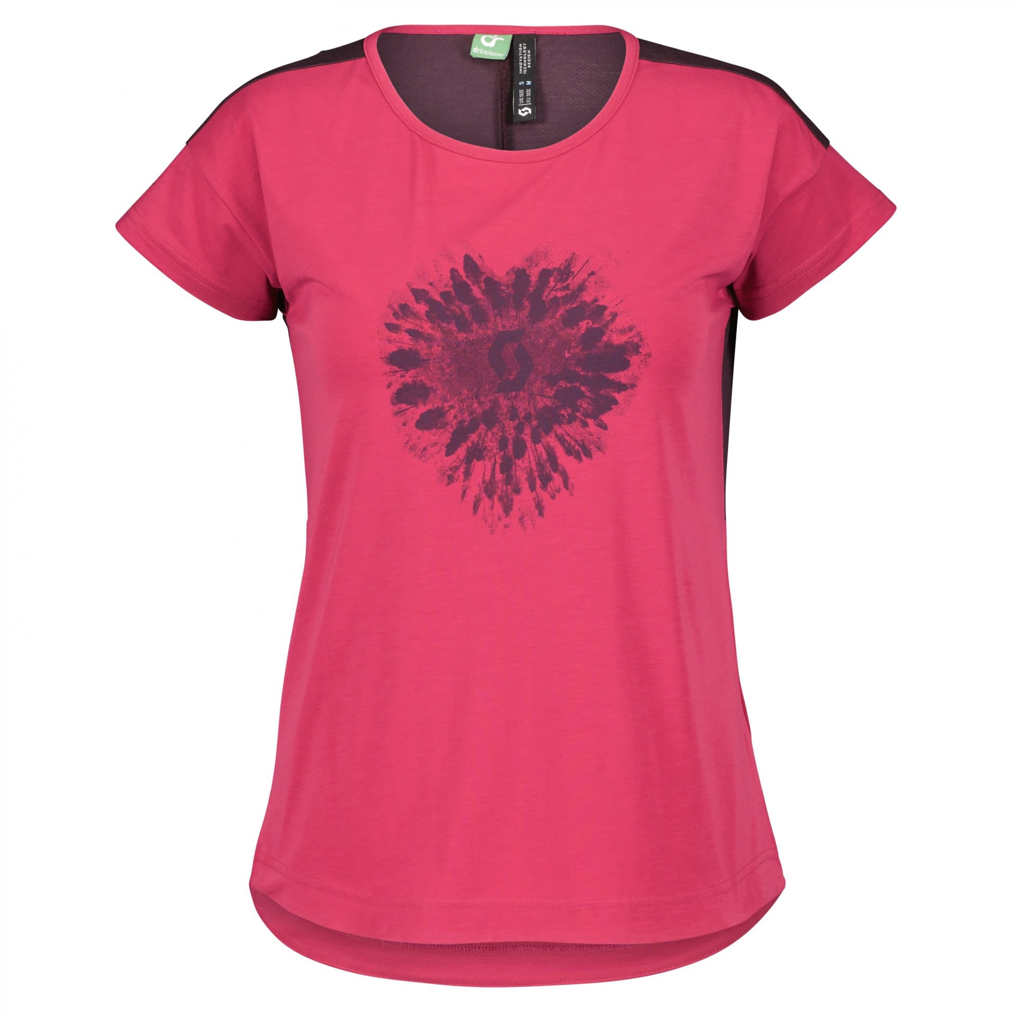 Scott Trail Flow DRI S-Sl Shirt Pink- Female Kurzarm-Shirts- Grsse XS - Farbe Carmine Pink - Dark Purple