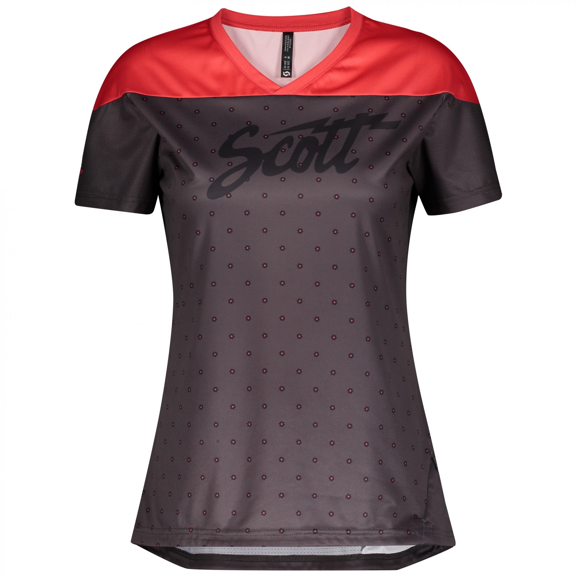 Scott Trail Flow S-Sl Shirt (Vorgngermodell) Colorblock - Grau- Female Kurzarm-Shirts- Grsse M - Farbe Dark Grey - Lollipop Pink