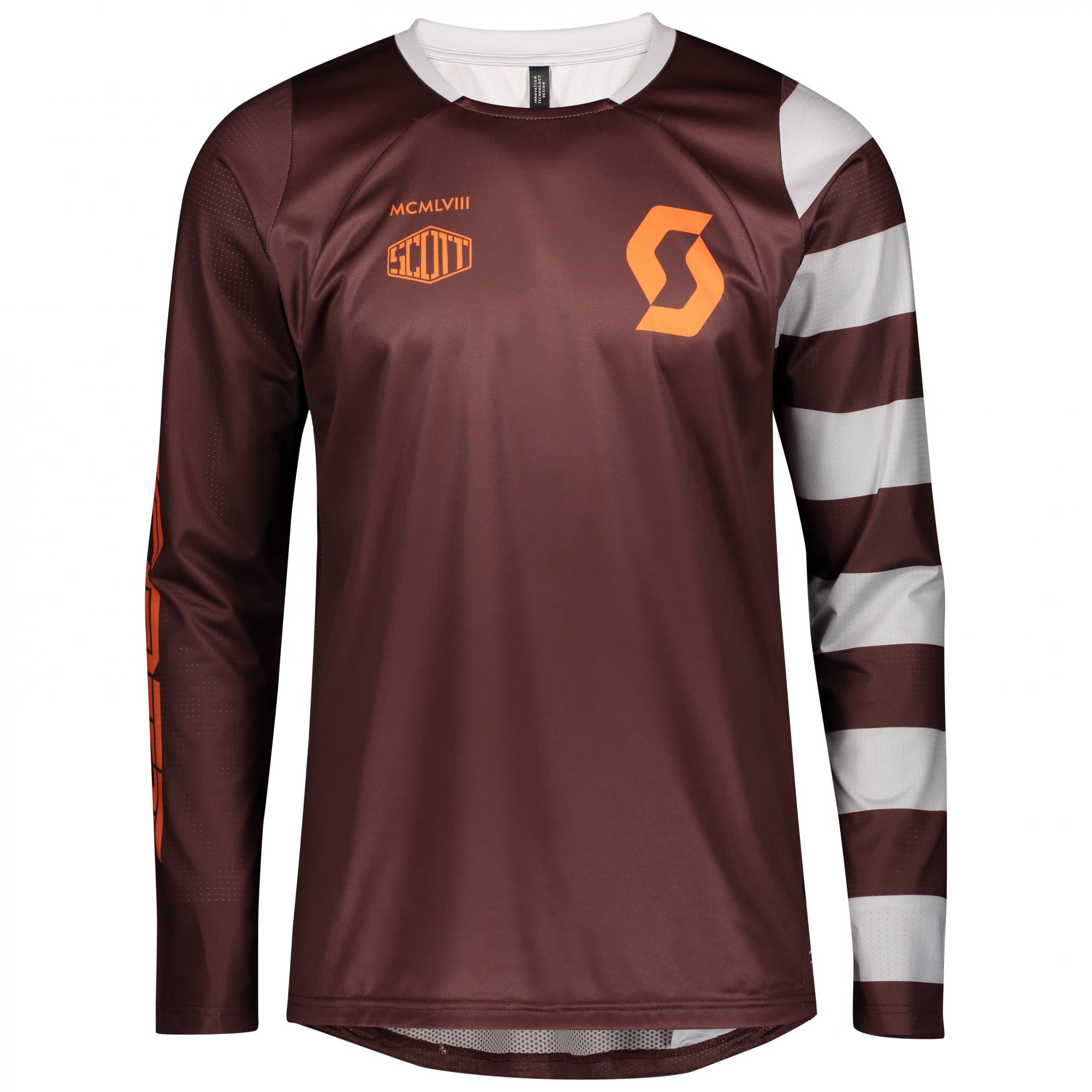 Scott Trail Vertic L-Sl Shirt (Vorgngermodell) Rot- Male T-Shirts- Grsse L - Farbe Maroon Red - Orange Pumpkin