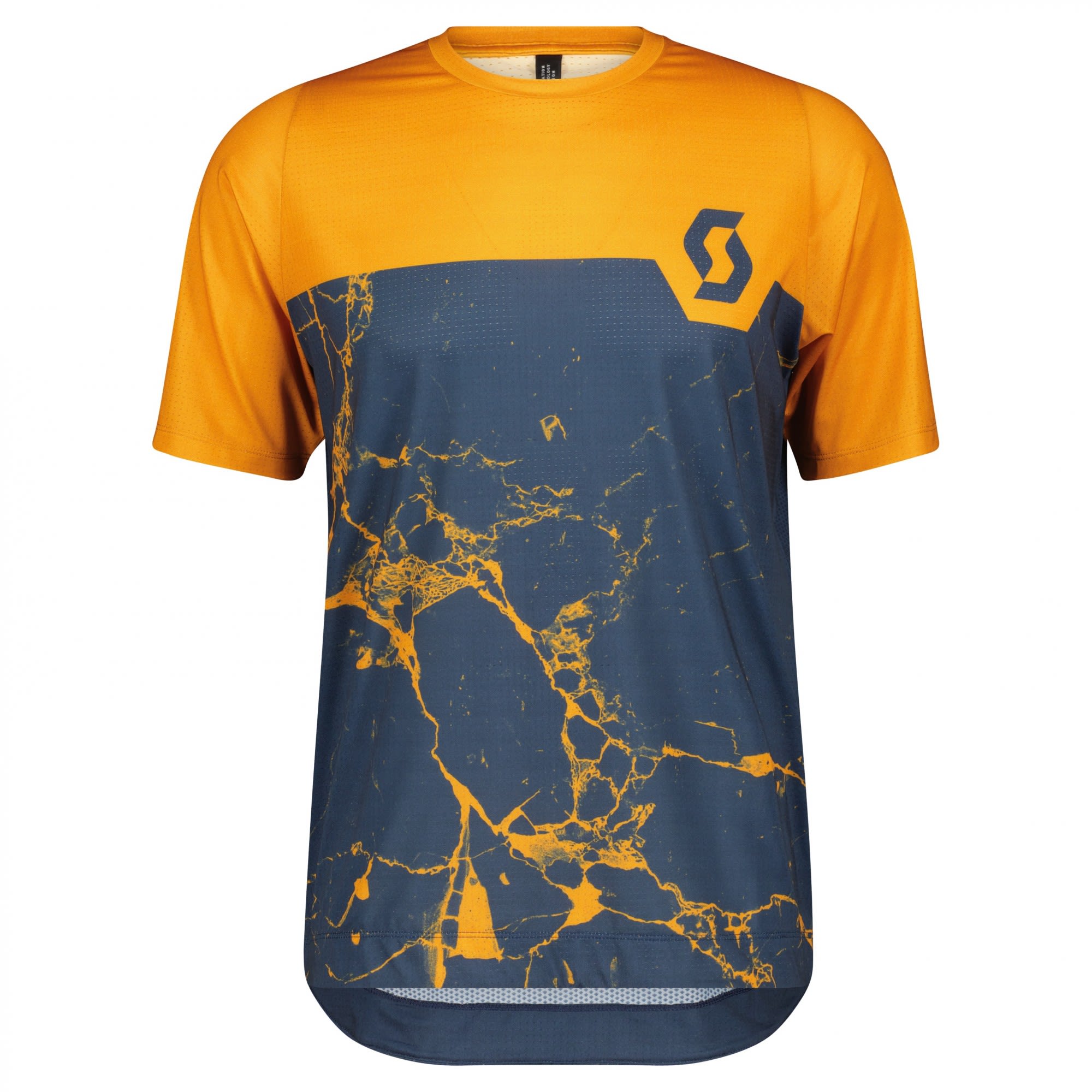 Scott Trail Vertic Pro S-Sl Shirt Colorblock - Blau- Male Kurzarm-Shirts- Grsse S - Farbe Copper Orange - Midnight Blue