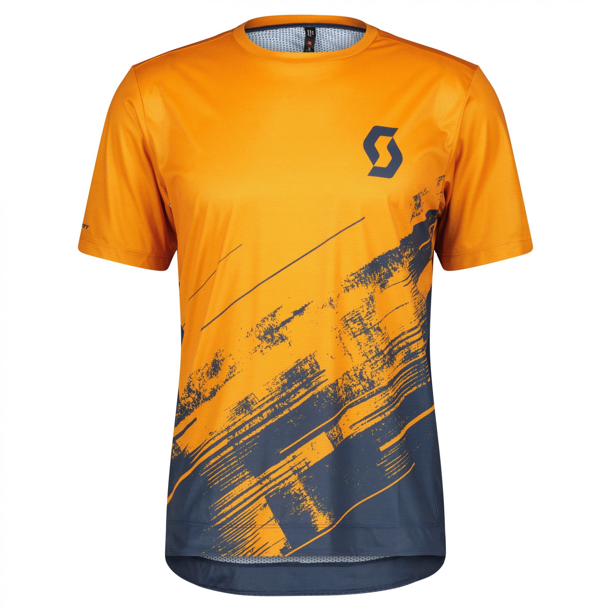 Scott Trail Vertic S-Sl Shirt Orange- Male T-Shirts- Grsse S - Farbe Copper Orange - Midnight Blue