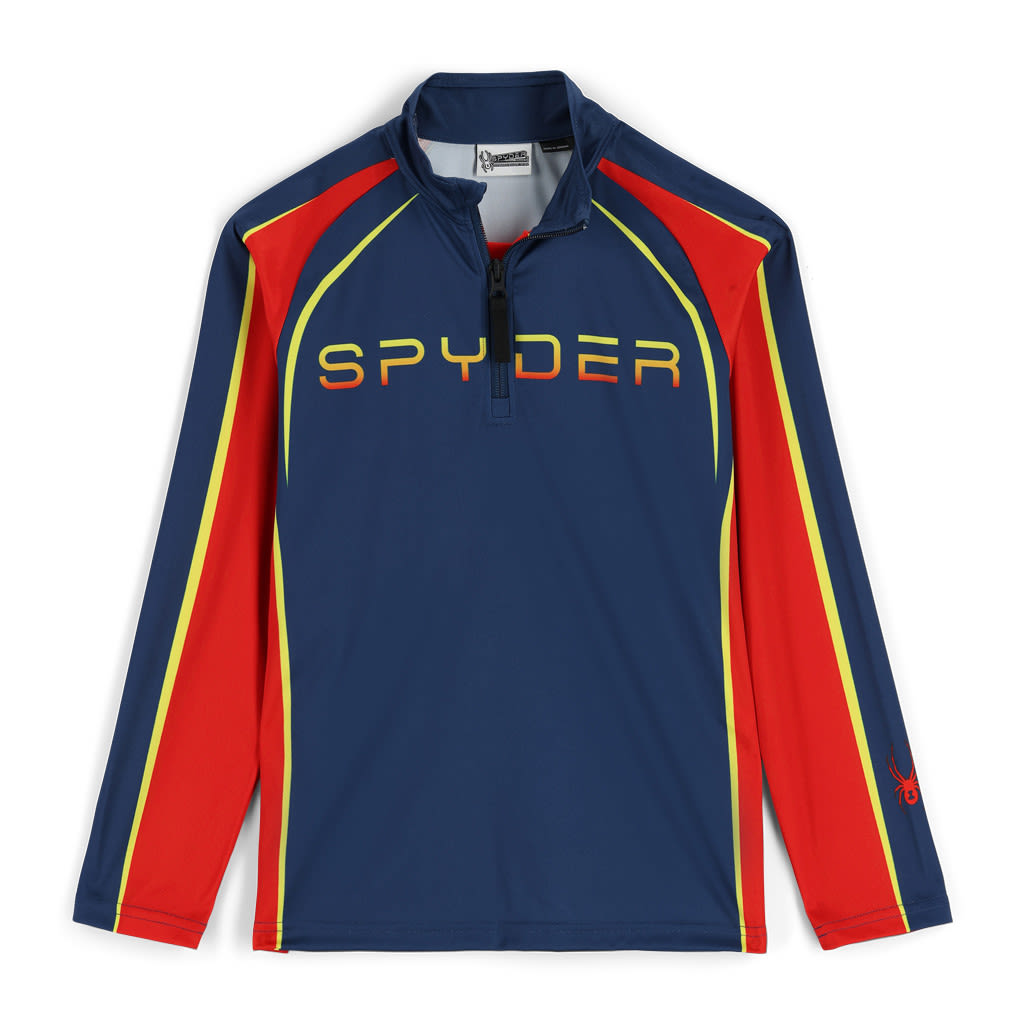 Spyder Boys Downhill Blau- Male Langarm-Shirts- Grsse S - Farbe Abyss unter Spyder