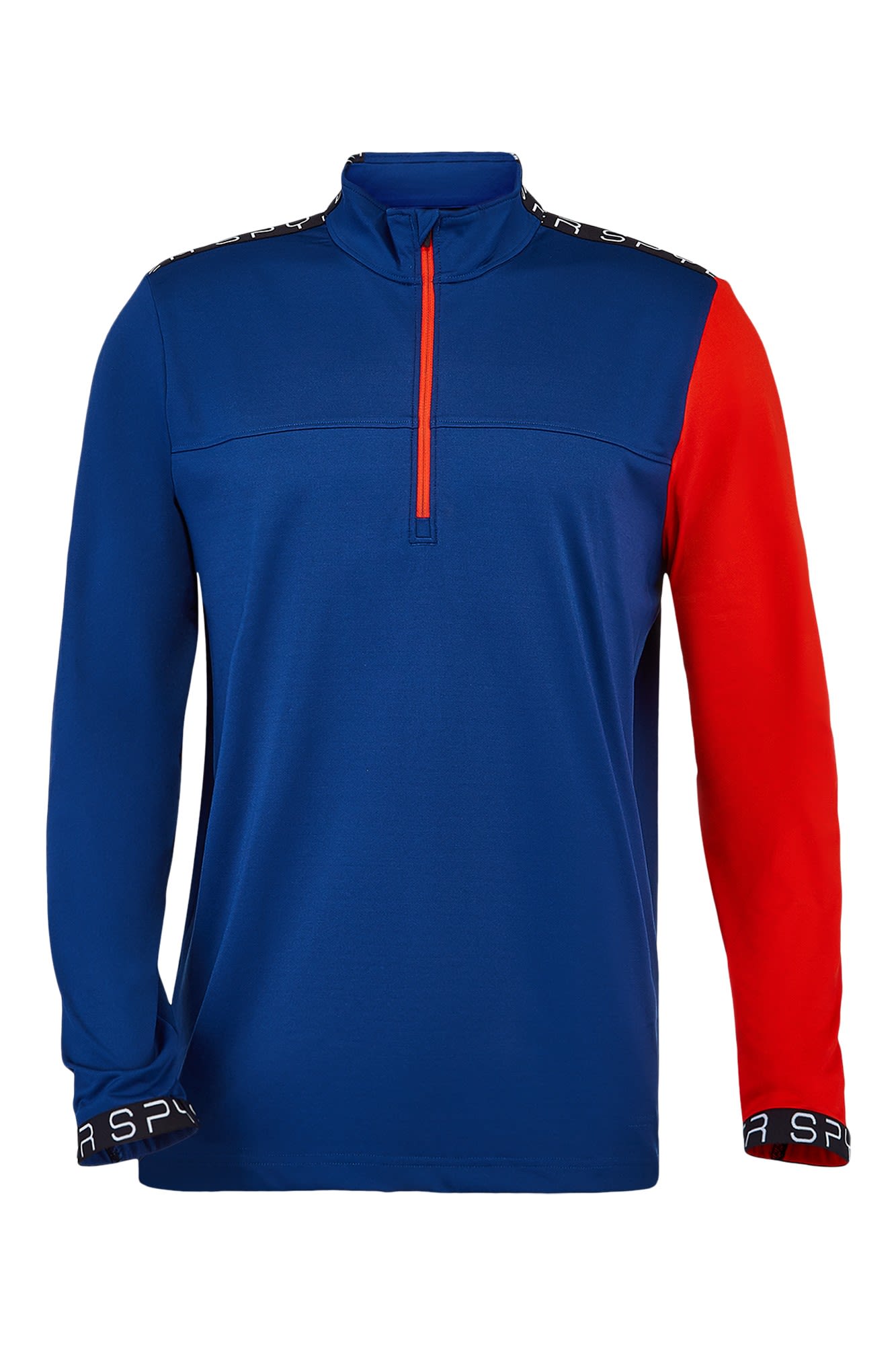 Spyder Orion Zip T-Neck Colorblock - Blau- Male Langarm-Shirts- Grsse S - Farbe Abyss