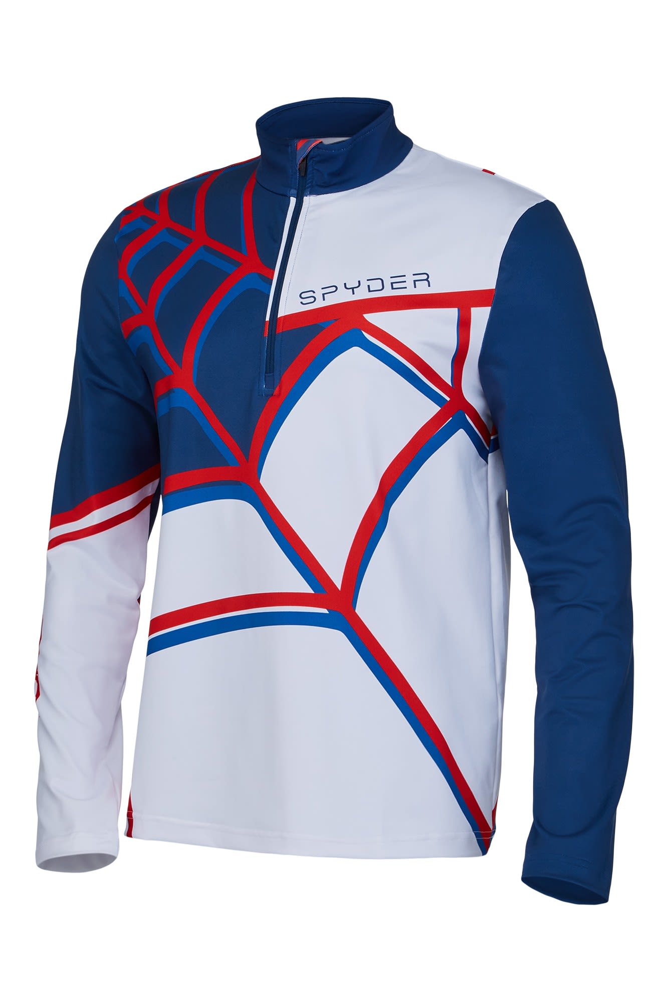 Spyder Vital T-Neck Top Colorblock - Weiss- Male Sweaters und Hoodies- Grsse XL - Farbe White unter Spyder