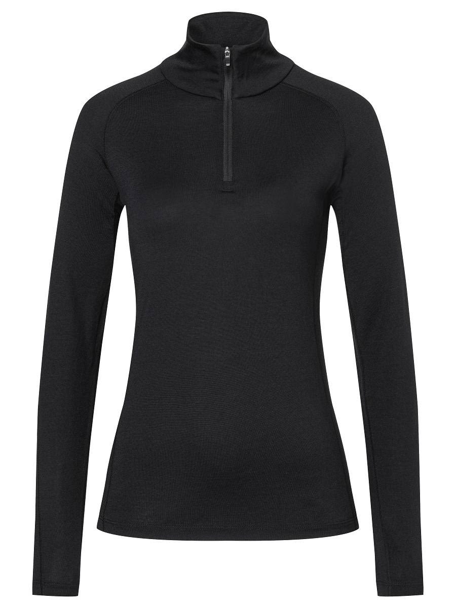 Super-Natural Base 1-4 Zip 230 Schwarz- Female Merino Oberteile- Grsse XS - Farbe Jet Black