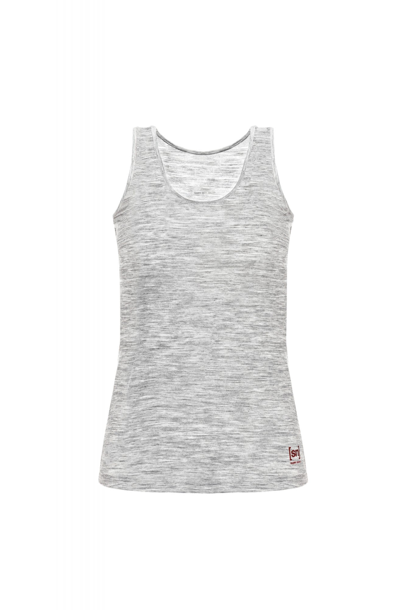 Super-Natural Base Tank 140 Grau- Female Merino Kurzarm-Shirts und Tops- Grsse XS - Farbe Ash Melange