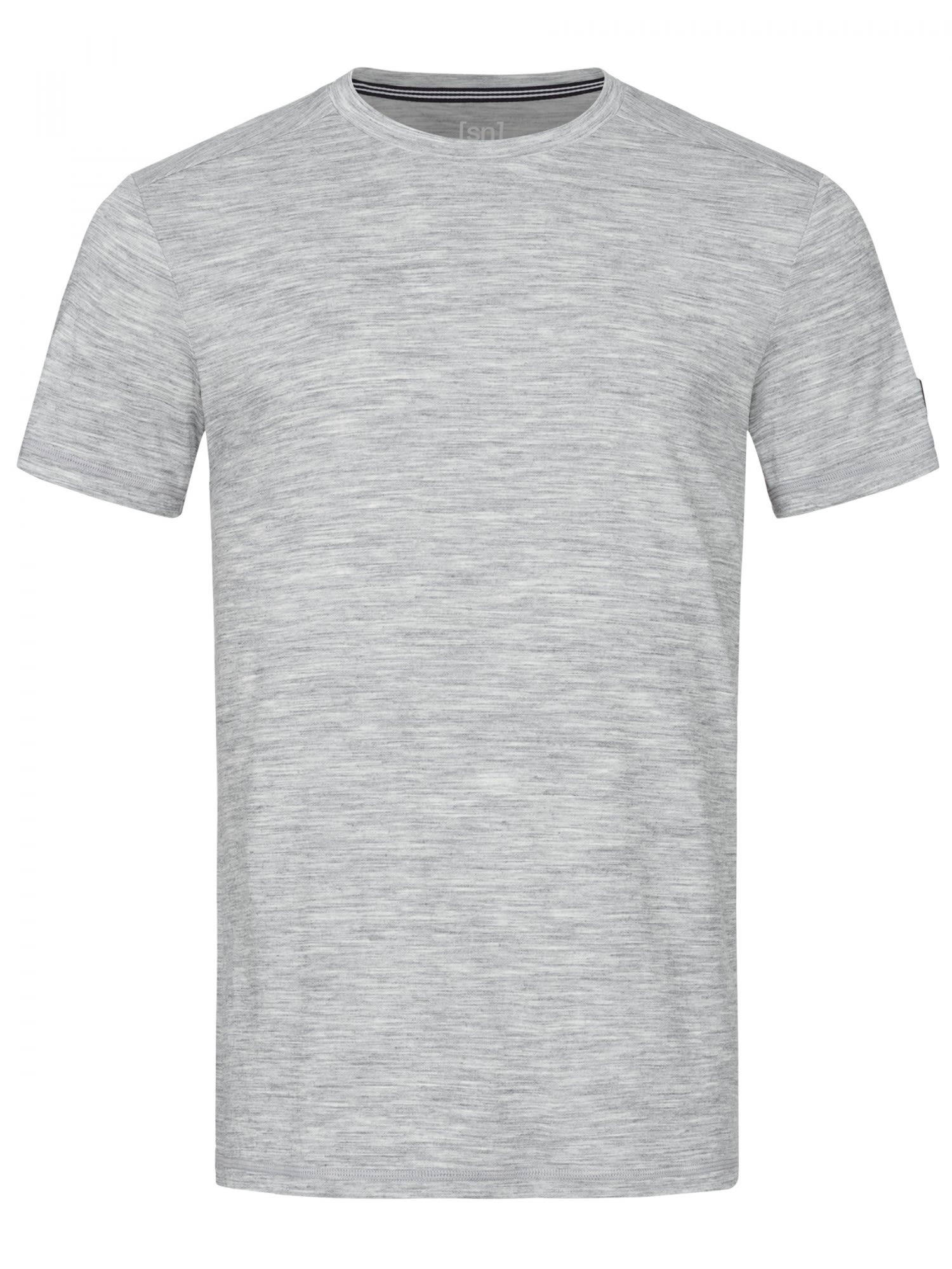 Super-Natural Essential Short-Sleeve Grau- Male Merino Kurzarm-Shirts- Grsse L - Farbe Ash Melange