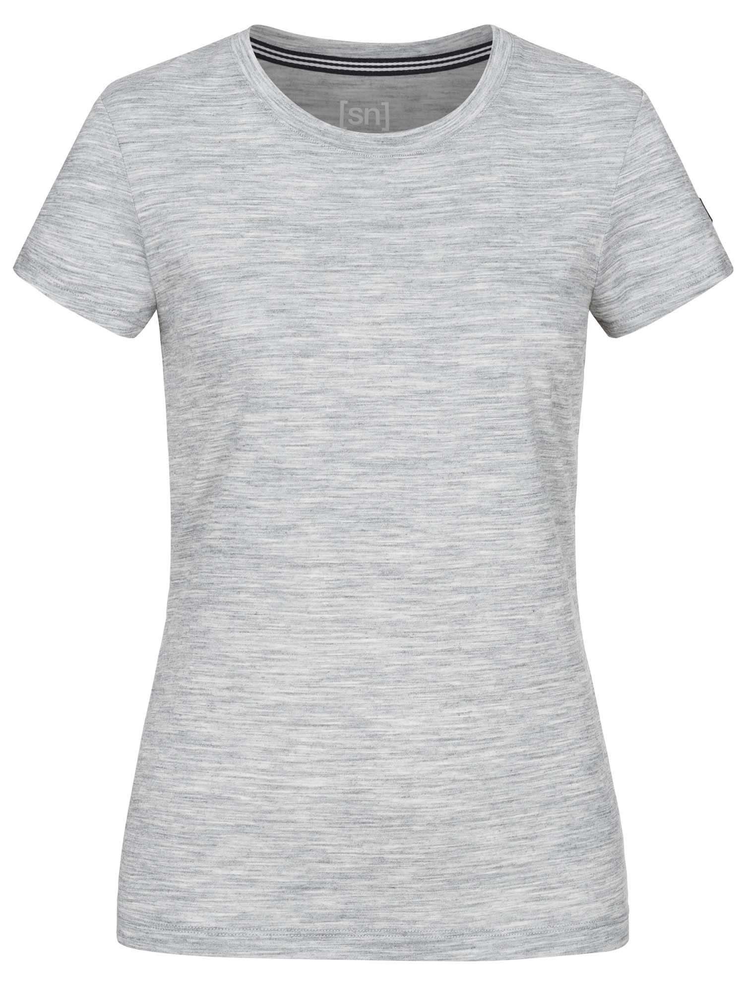 Super-Natural Essential Tee Grau- Female Merino T-Shirts- Grsse S - Farbe Ash Melange