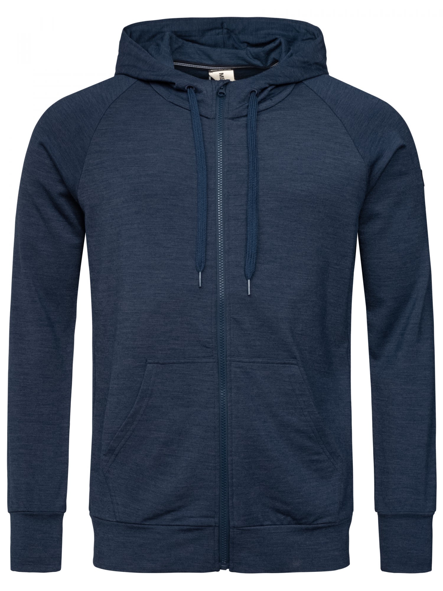 Super-Natural Essential Zip Hoodie Blau- Male Merino Sweaters und Hoodies- Grsse S - Farbe Blue Iris Melange