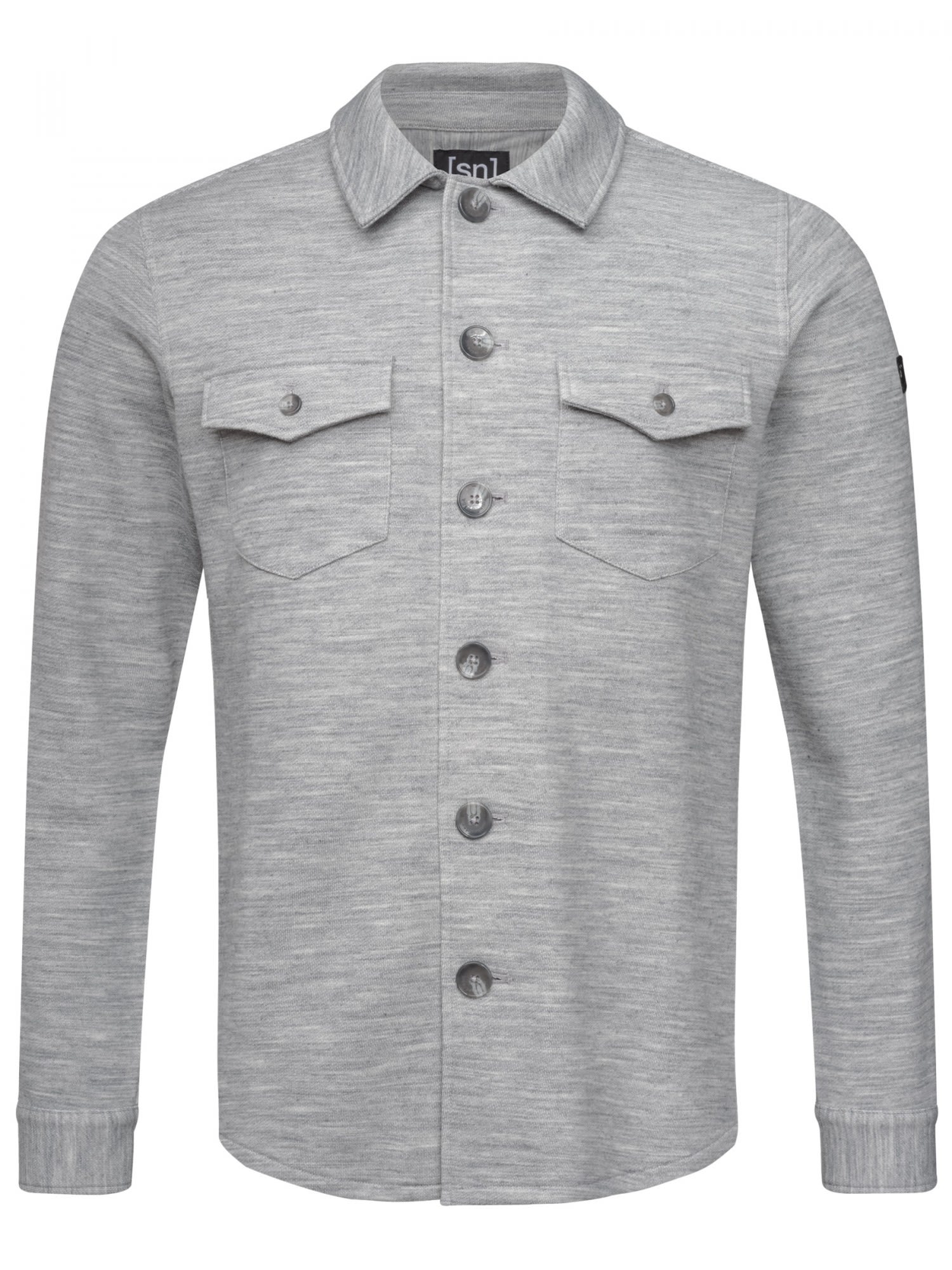 Super-Natural Knit Jacket Grau- Male Merino Langarm-Hemden- Grsse S - Farbe Ash Melange