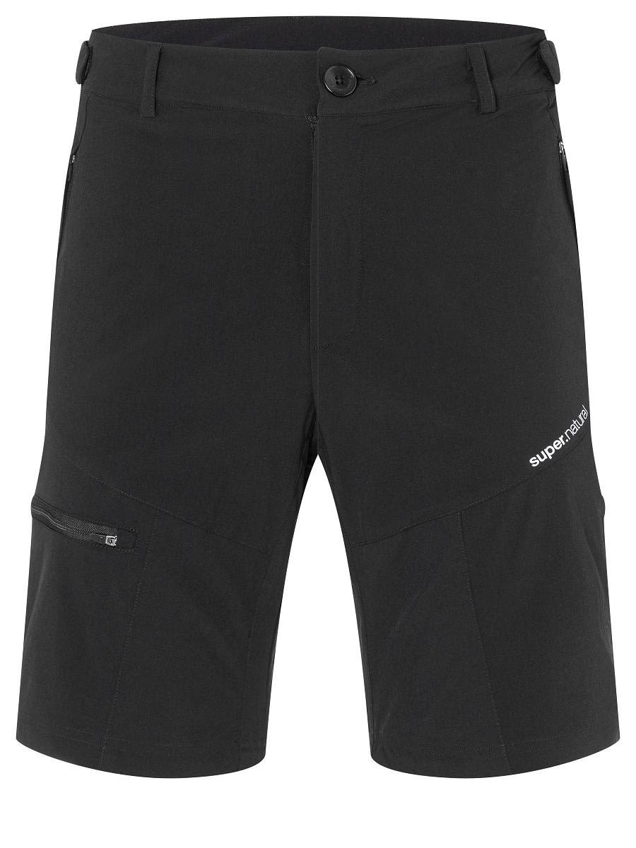 Super-Natural Unstoppable Shorts Schwarz- Male Merino Shorts- Grsse S - Farbe Jet Black