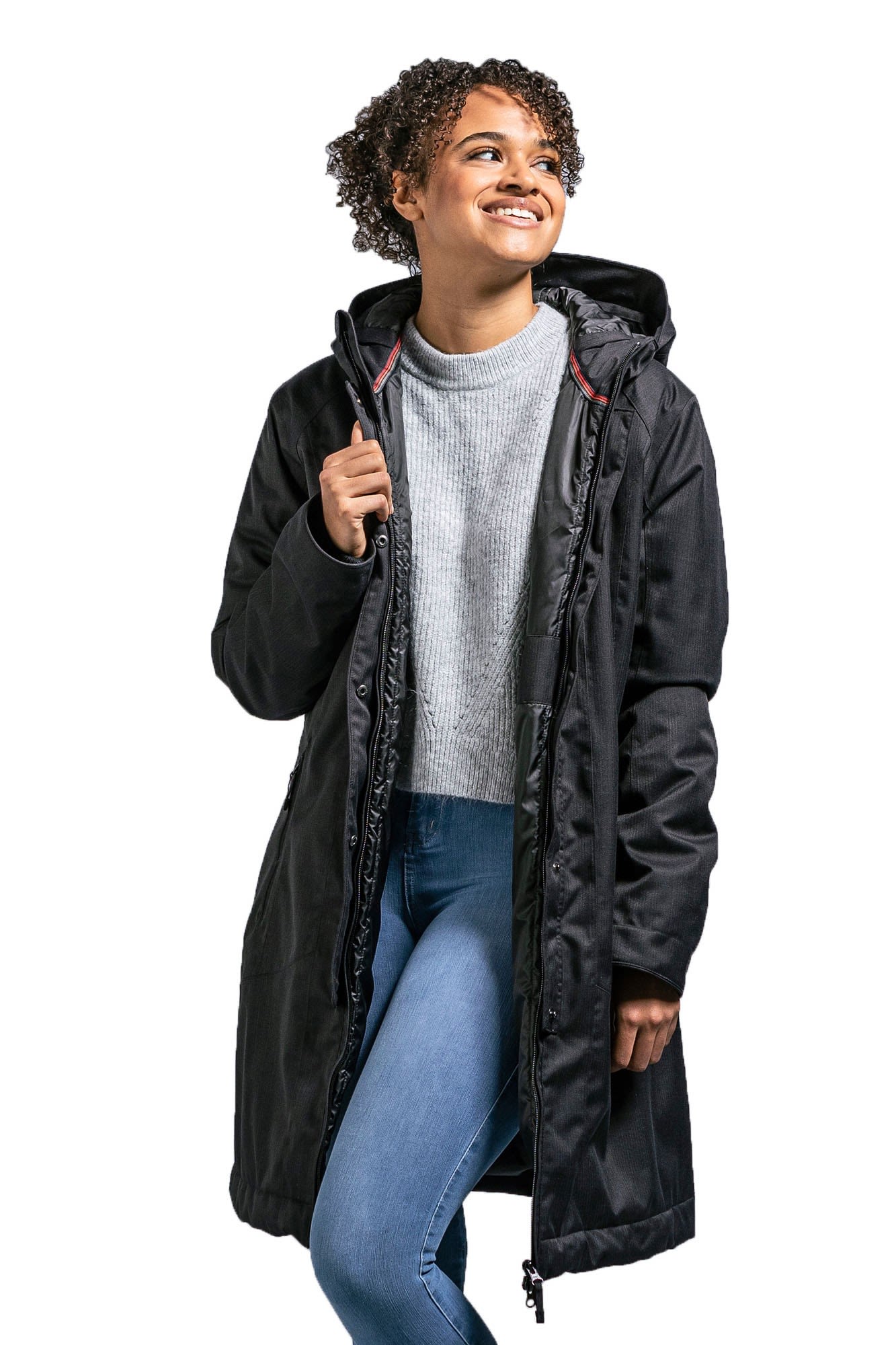 Tatonka Floy Coat Schwarz- Female Thinsulate- Regenmntel- Grsse 34 - Farbe Black