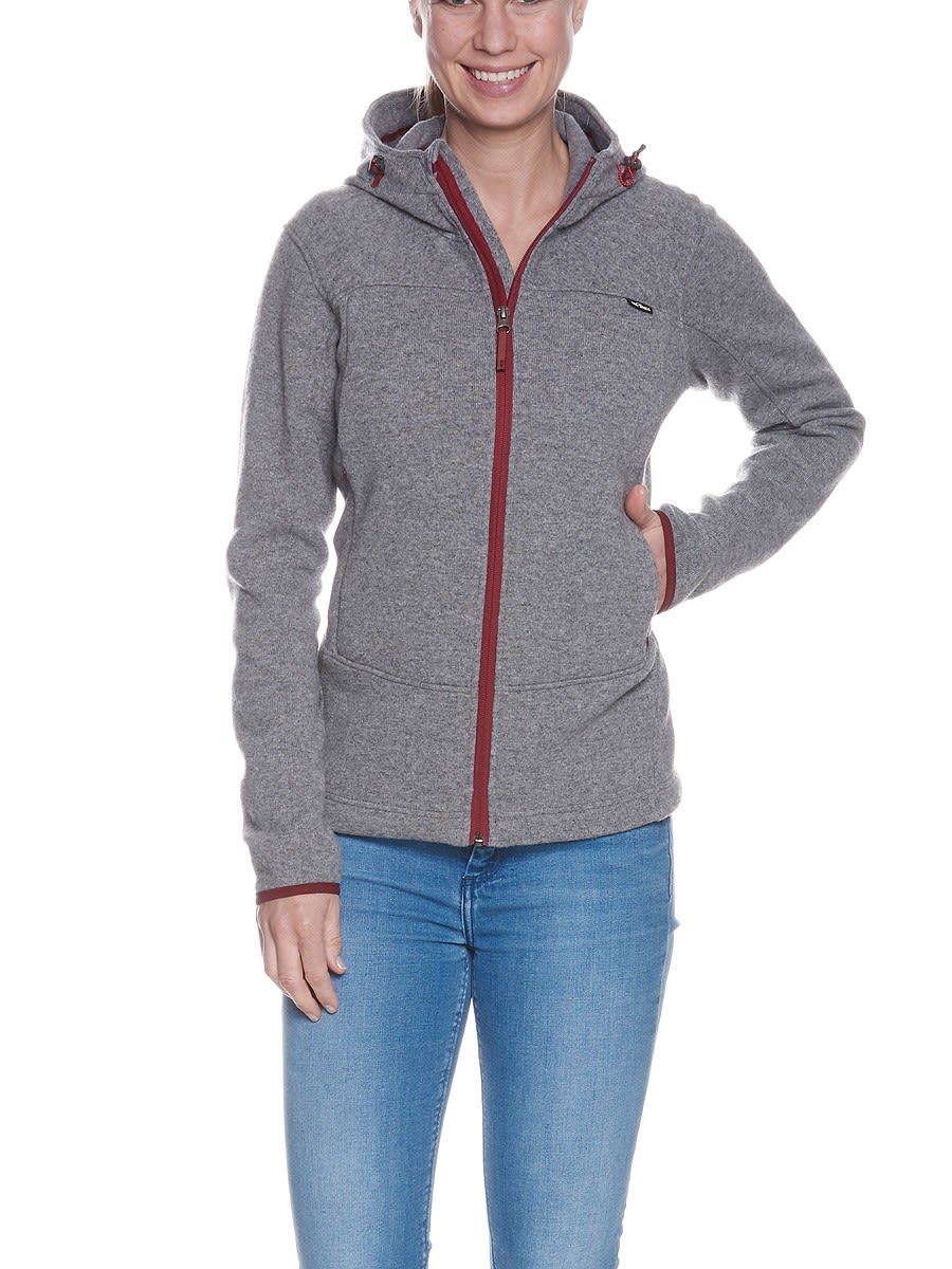 Tatonka Lakho Hooded Jacket Grau- Female Anoraks- Grsse 36 - Farbe Pebble Grey