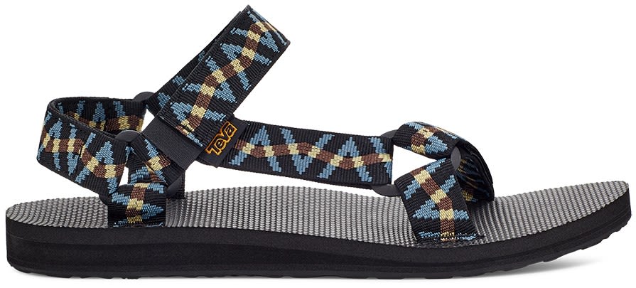 Teva Original Universal Schwarz- Male Sandalen- Grsse EU 40-5 - Farbe Light Show Blue Coral - Black