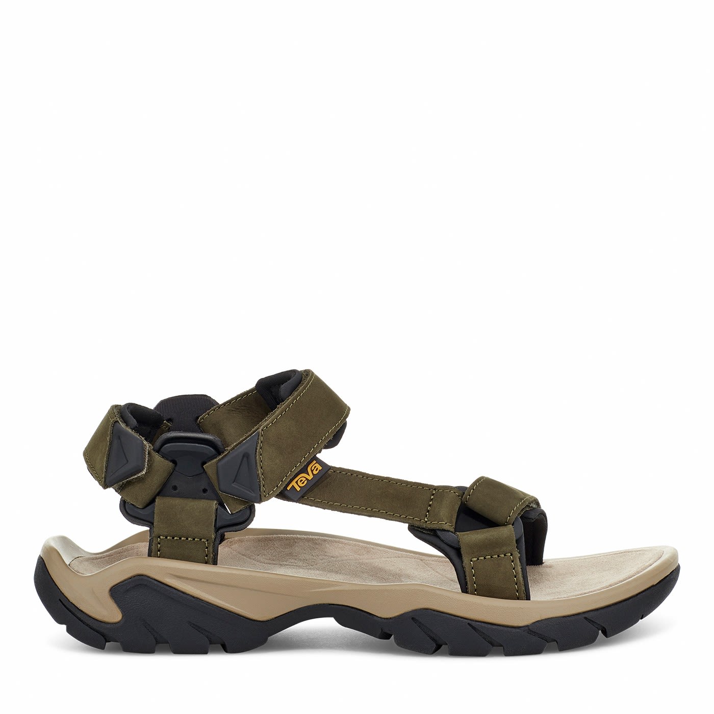 Teva Terra FI 5 Universal Leather Oliv- Male Sandalen- Grsse EU 43 - Farbe Dark Olive