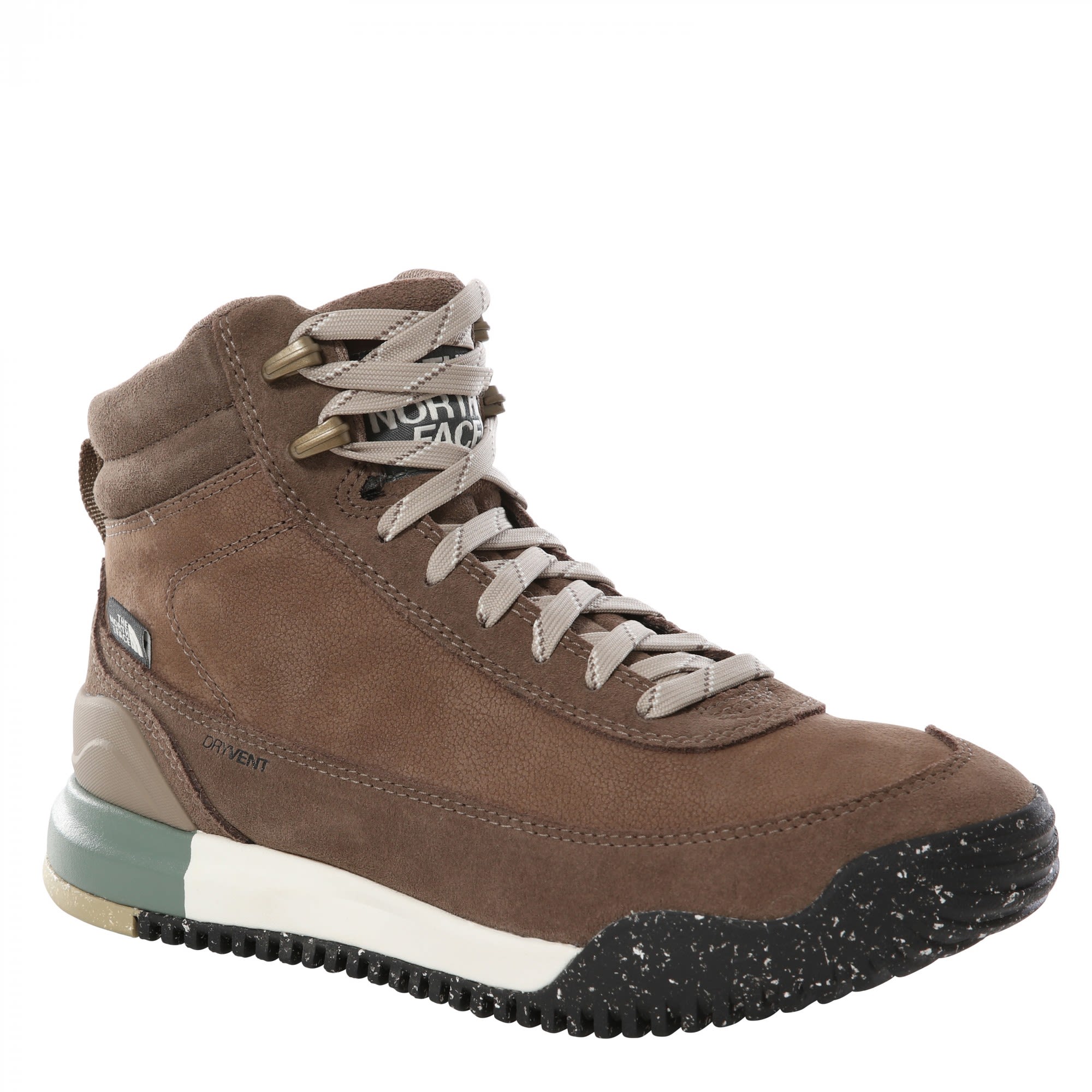 The North Face Back-TO-Berkeley III Leather Waterproof Braun- Female Wander- und Trekkingstiefel- Grsse EU 36 - Farbe Fossil - Gardenia White