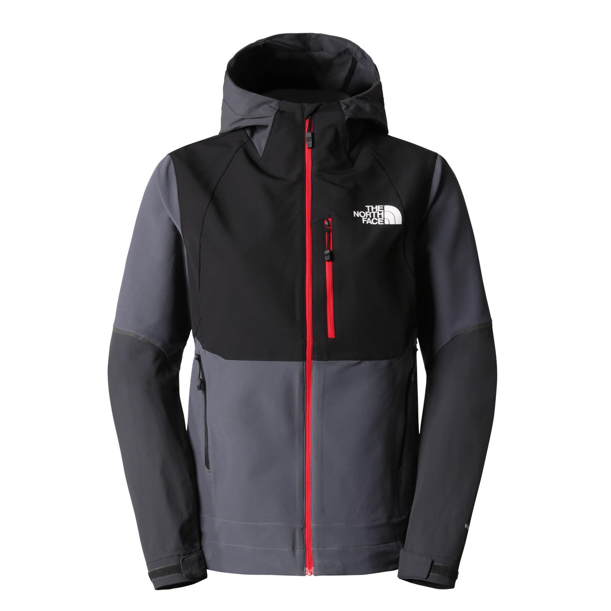 The North Face Dawn Turn Hybrid Softshell Jacket Colorblock - Grau- Female Ponchos und Capes- Grsse XS - Farbe Vanadis Grey - Asphalt Grey - TNF Black