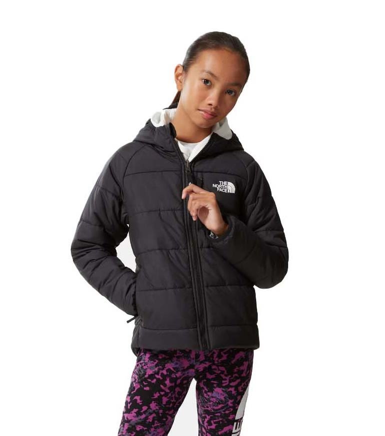 The North Face Girls Reversible Perrito Jacket Schwarz- Female Ponchos und Capes- Grsse XS - Farbe TNF Black - Meld Grey