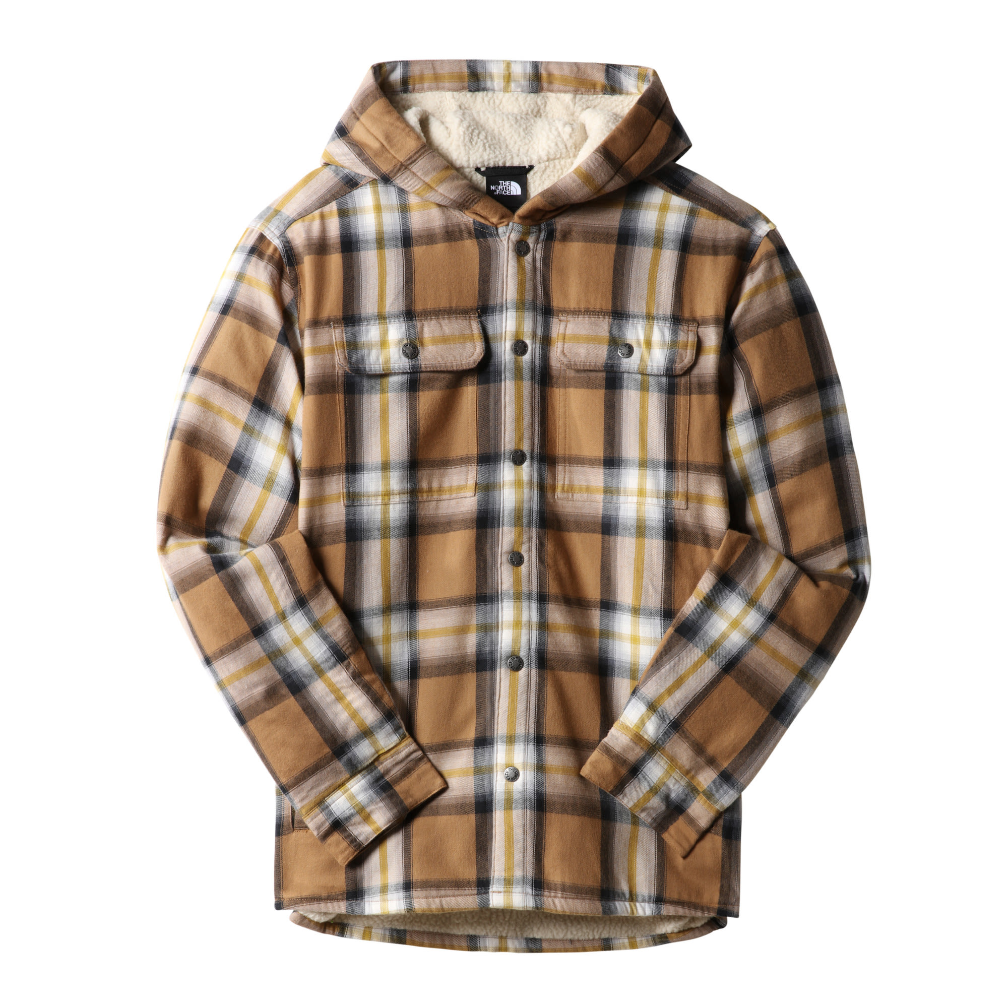 The North Face Hooded Campshire Shirt Kariert - Braun- Male Langarm-Hemden- Grsse S - Farbe Utility Brown Medium Bold Shadow Plaid