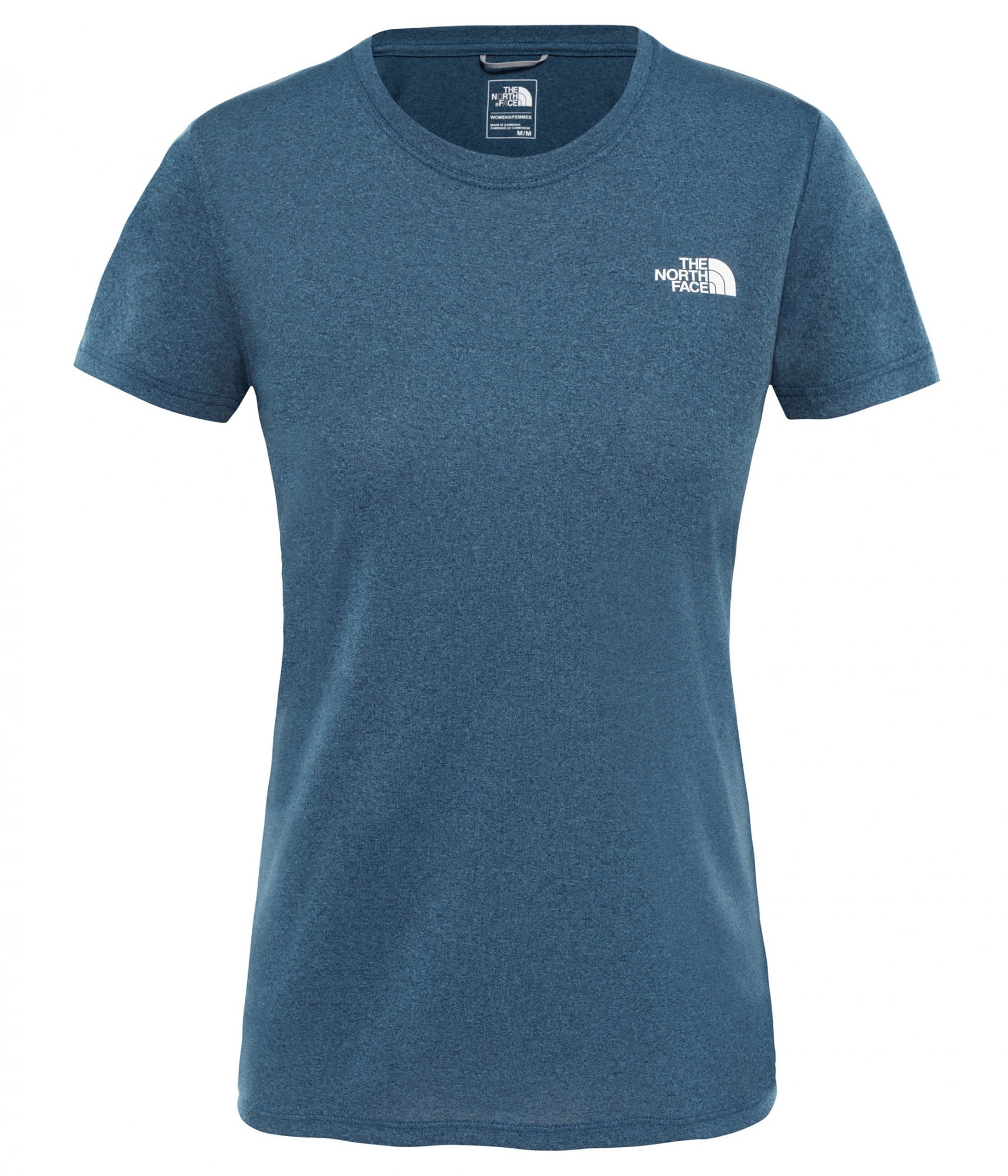 The North Face Reaxion AMP Crew Blau- Female Kurzarm-Shirts- Grsse XS - Farbe Blue Wing Teal Heather