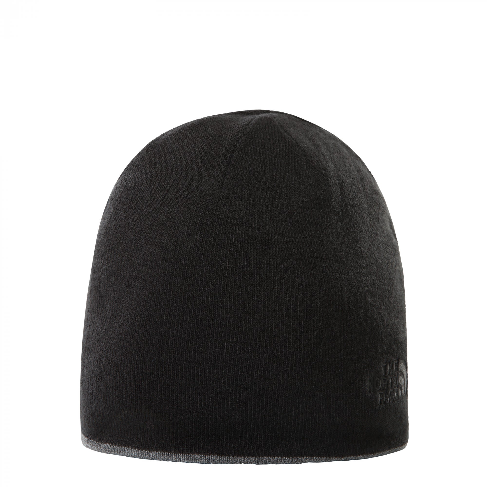The North Face Reversible TNF Banner Beanie Grau - Schwarz- Kopfbedeckungen- Grsse One Size - Farbe TNF Medium Grey Heather - TNF Black