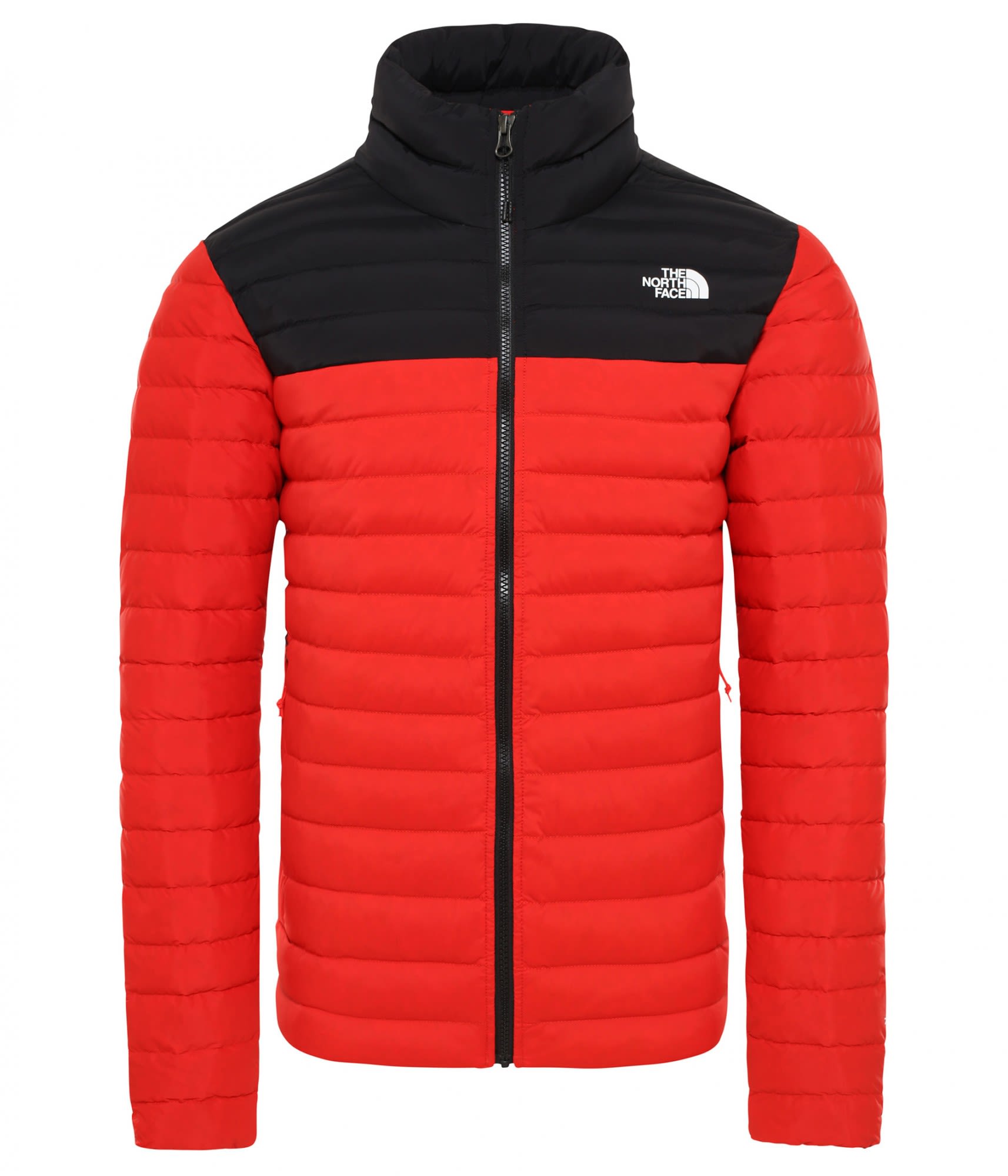 The North Face Stretch Down Jacket Colorblock - Rot- Male Daunen Ponchos und Capes- Grsse XXL - Farbe Fiery Red - TNF Black