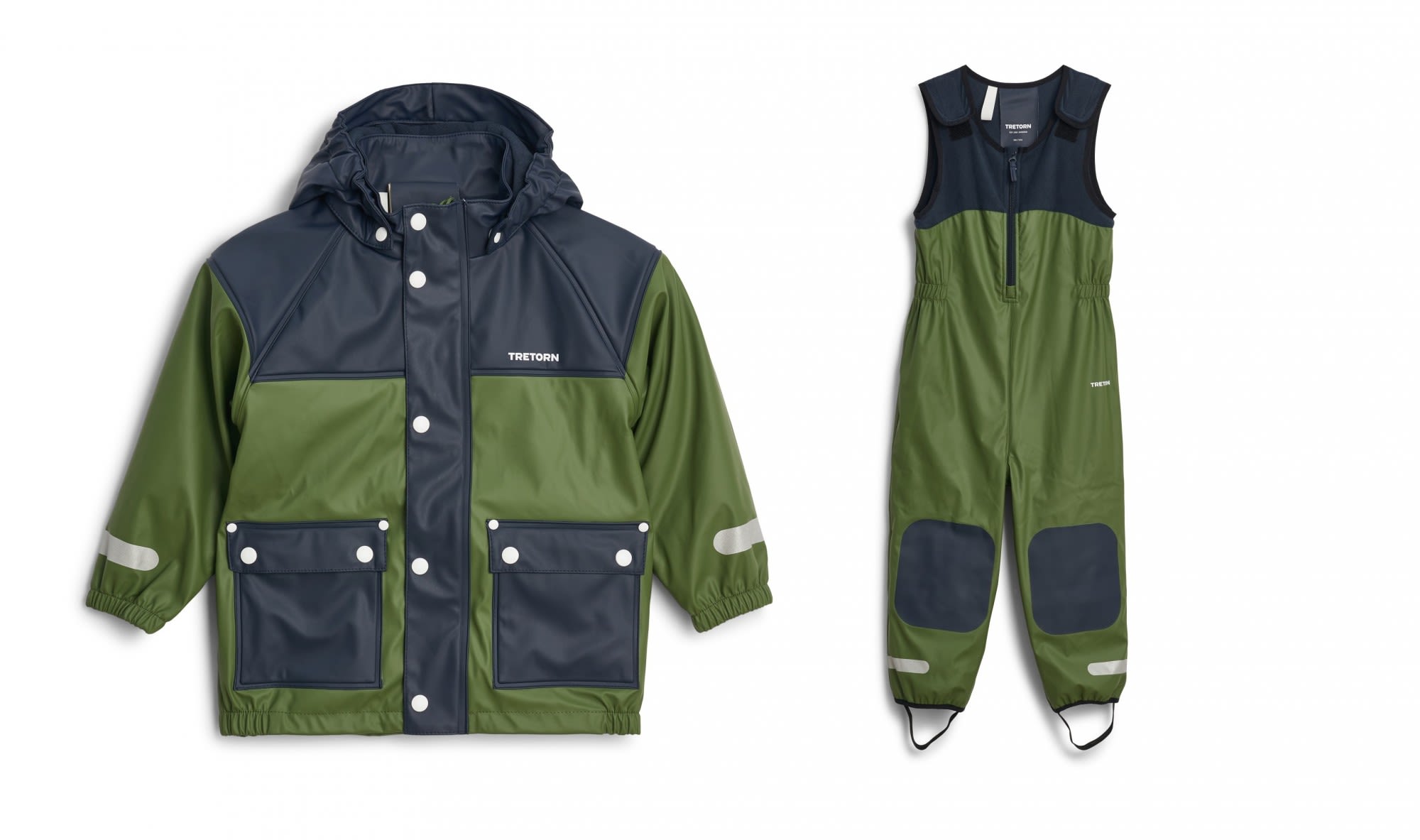 Tretorn Kids Cloudburst Set Colorblock - Grn- Softshellhosen- Grsse 98 - 104 - Farbe Bronze Green