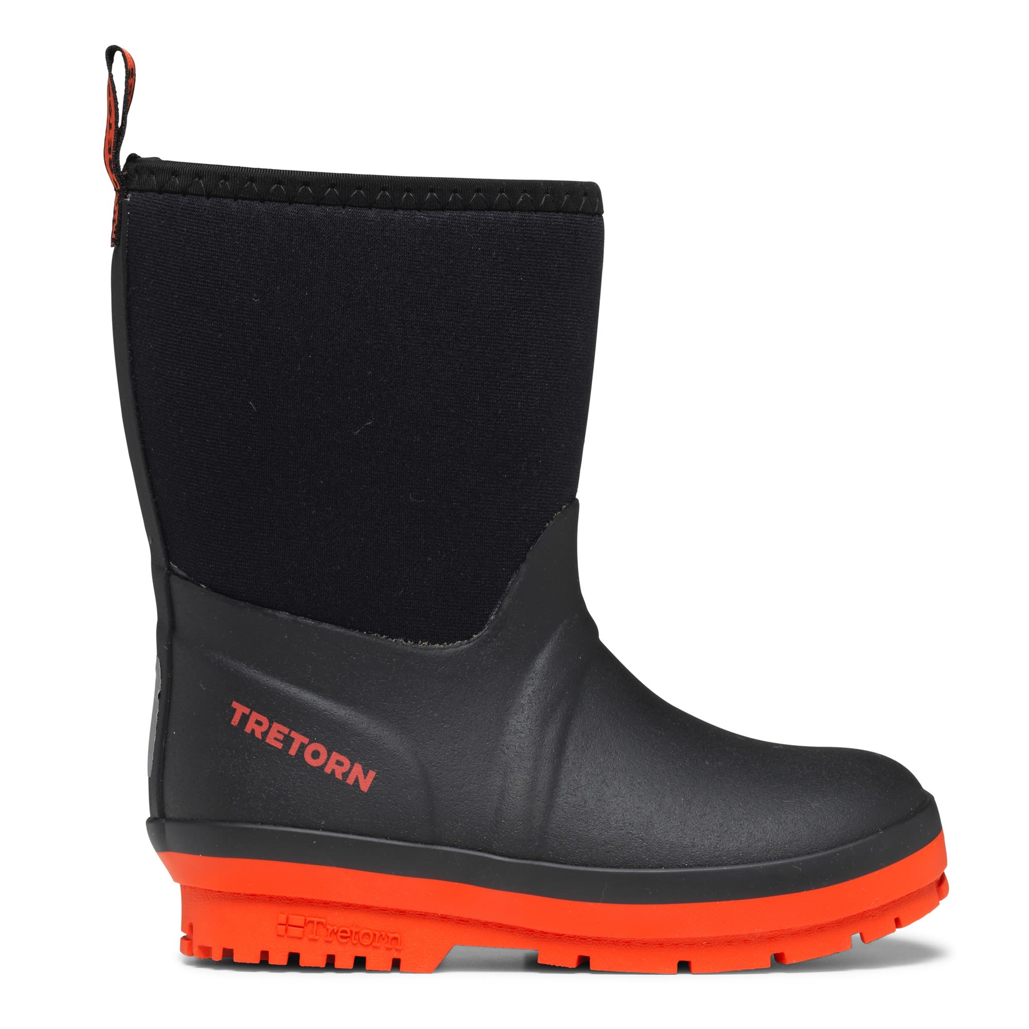 Tretorn Kids Kuling Neoprene Schwarz- Gummistiefel- Grsse EU 19 - Farbe Black - Burnt Orange
