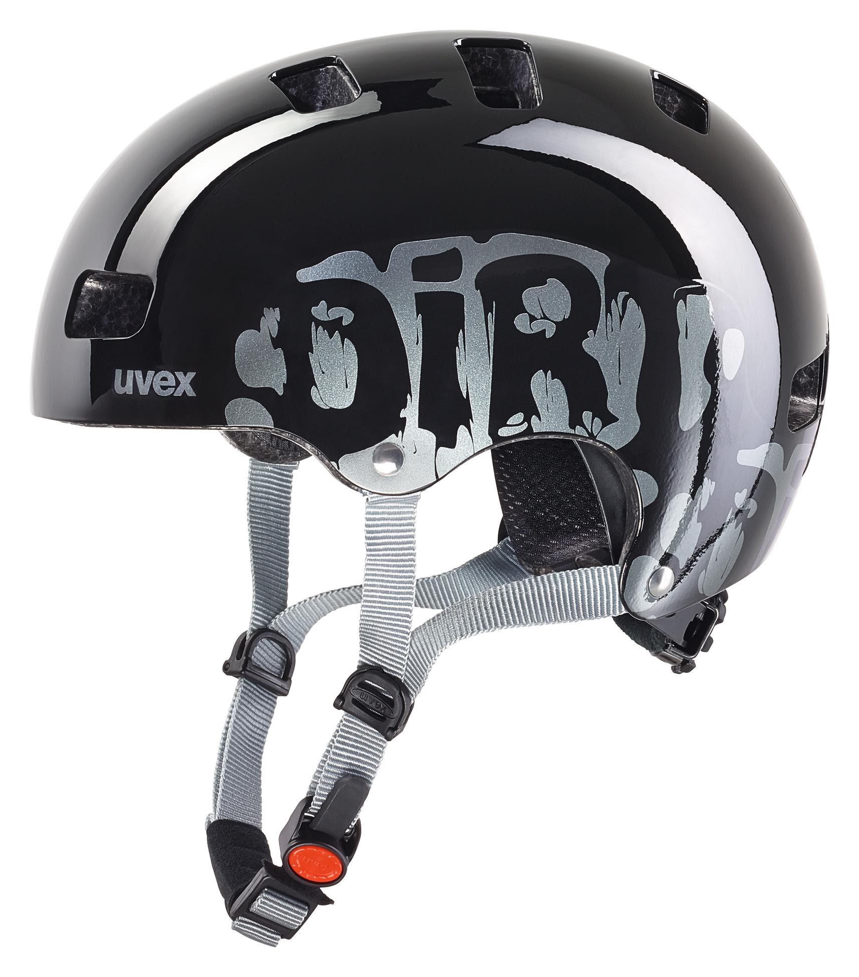 Uvex KID 3 Schwarz- Fahrradhelme- Grsse 51 - 55 cm - Farbe Dirtbike Black