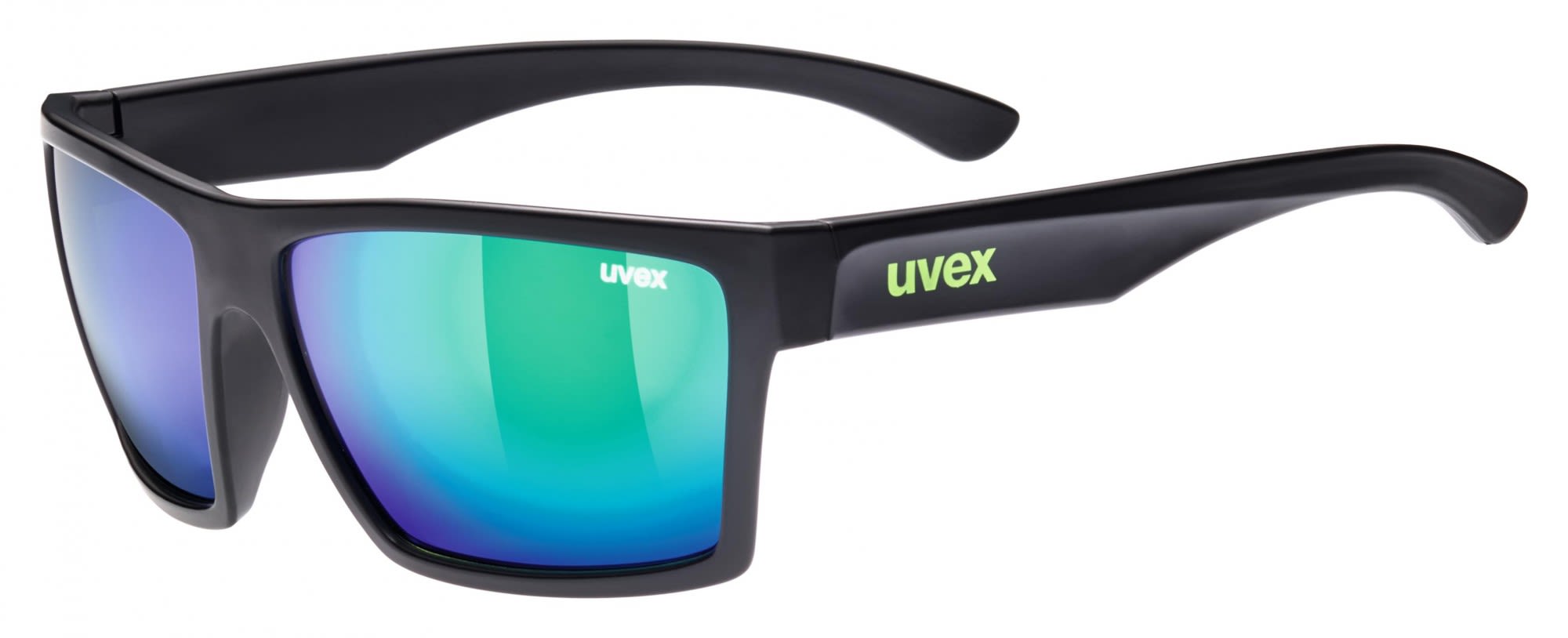 Uvex LGL 29 Schwarz- Sonnenbrillen- Grsse One Size - Farbe Black Mat - Mirror Green S3