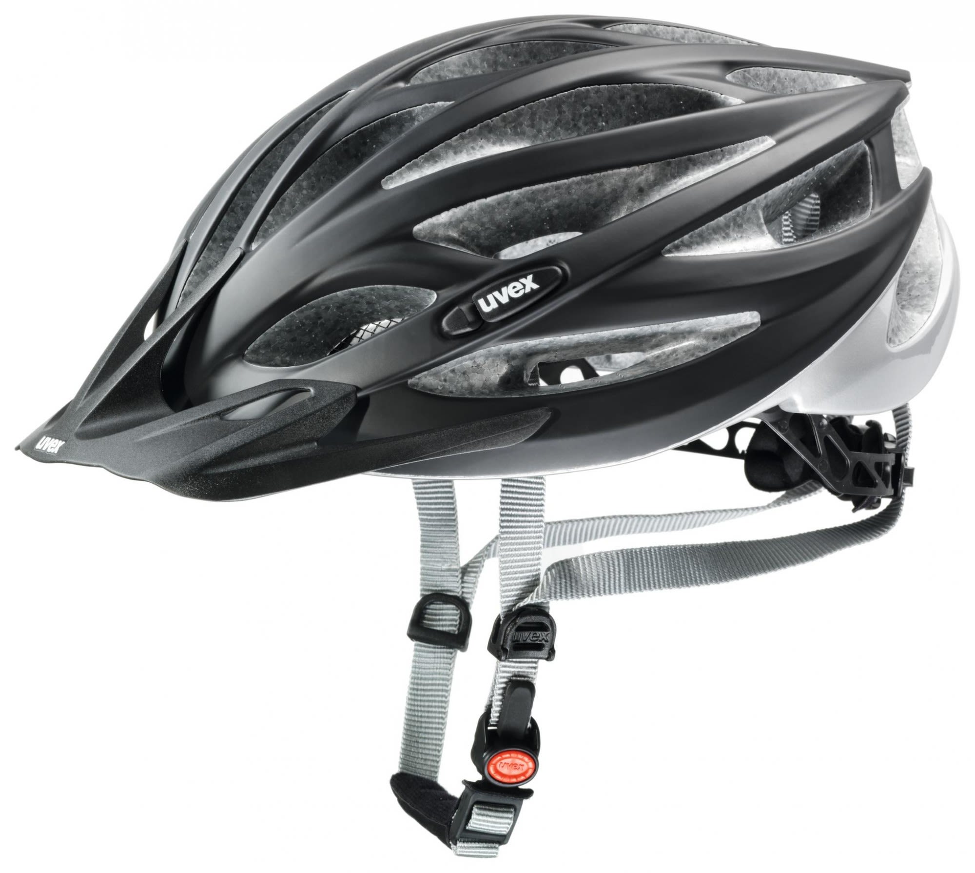Uvex Oversize Schwarz- Fahrradhelme- Grsse 61 - 65 cm - Farbe Black Mat - Silver