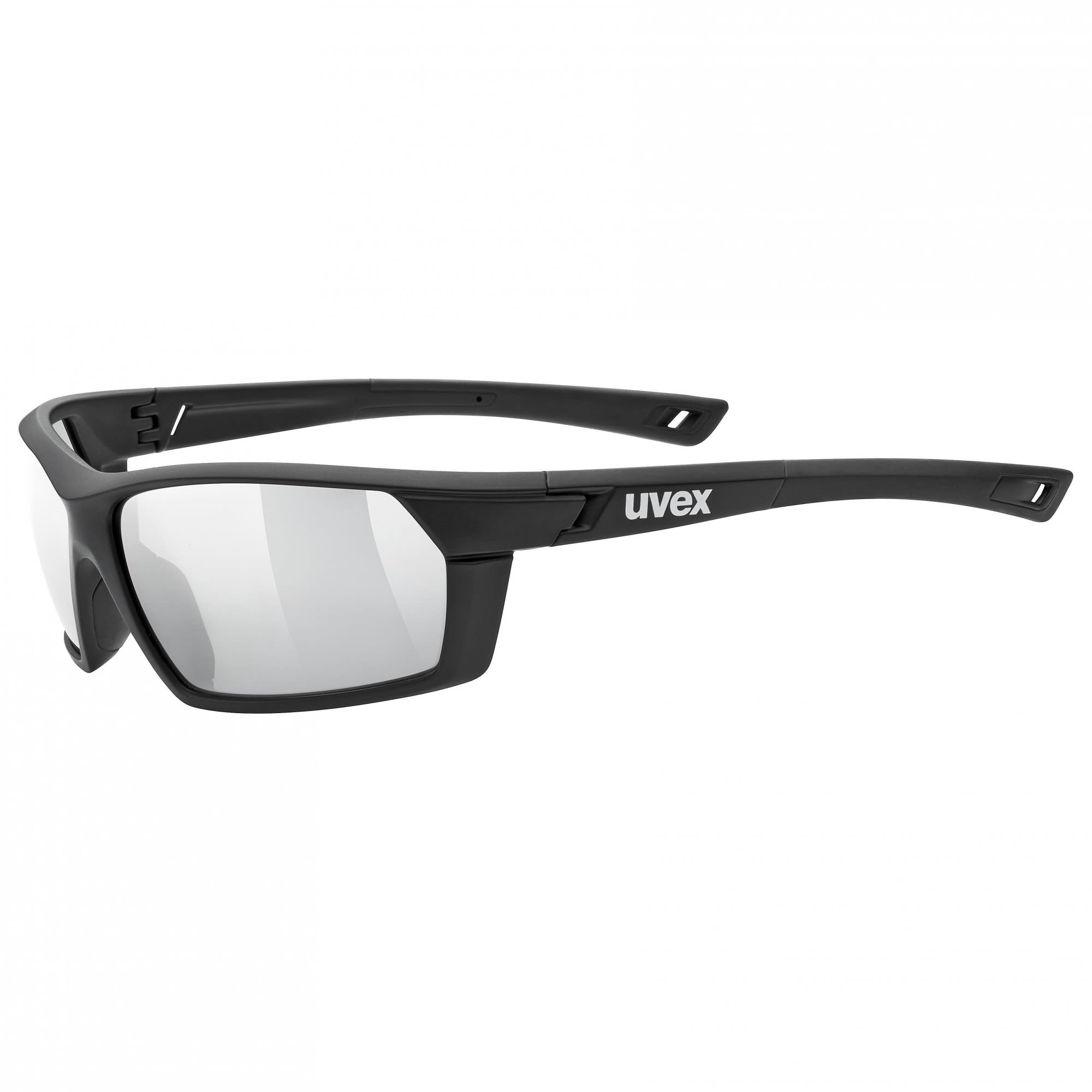 Uvex Sportstyle 225 Schwarz- Fahrradbrillen- Grsse One Size - Farbe Black Mat - Litemirror Silver Cat- 3